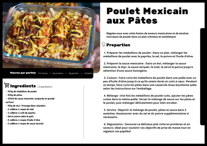 LIVRE DE RECETTES NUMERIQUE PRISE DE MASSE